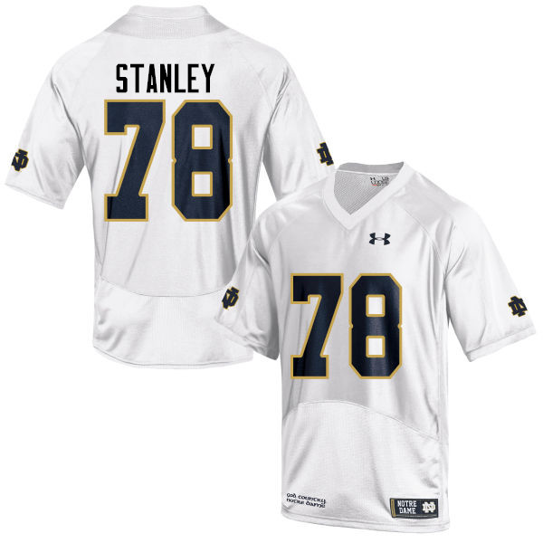 Men #78 Ronnie Stanley Notre Dame Fighting Irish College Football Jerseys-White - Click Image to Close